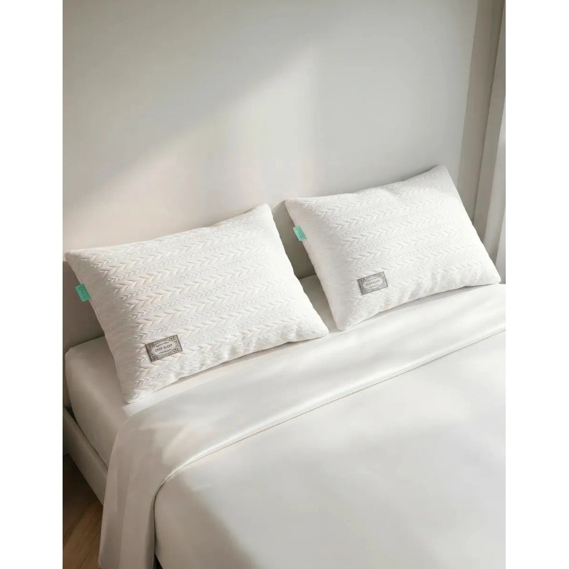 Set Almohadas 42x70 Suaves Uso Diario Descanso Blanco