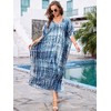 IMAGEKOPE - Traje de baño largo con estampado de caftanes