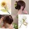 Sunflower Hair Clips Large Non-Slip Hair Clips Strong Hold Hair