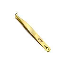 LLBA Lash Tweezer Professional Volume False Lash Application Tool | Multi Shapes & Purposes Tweezers | Non-Slip Grip Tweezers for Volume, Isolation & Classic Lashes (Gold, Give Me the D Mega Volume)