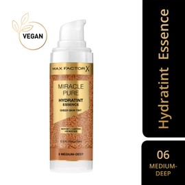 Max Factor Miracle Pure Hydratint Essence Moisturising Makeup with Light Coverage, 71% Water-based, with Micro Capsule Pigments, 30 ml, Colour 6 Medium-Deep