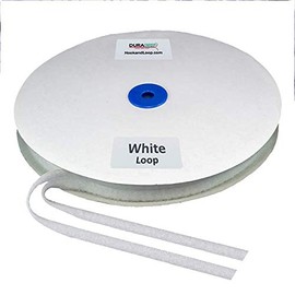 1/2" - DuraGrip Brand Sew-On Loop - White | Loop Side Only, Hook Side Sold Separately