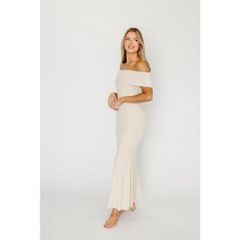 Monroe Maxi Dress in Ivory - Bump Friendly - Size: X-Small