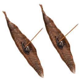 anneratteryer 2 Stücke Räucherstäbchen Halter Räucherstäbchen Halterung Halter räucherstäbchen Incense Holder Räucherstäbchenhalter Räucherstäbchenhalter Incense Stick Holder Blattform Bronze