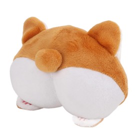 Juguetes de Peluche para Perros Chirriantes, Juguetes para Masticar Perros Corgi Ass Juguete Chirriante de Peluche Cute Brown Corgi Dog Ass Juguetes d