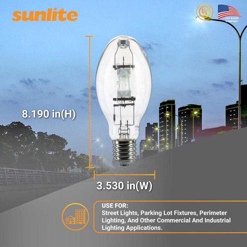 Sunlite MH250/U/MOG M58 Metal Halide Lamp, 250 Watts, Mogul Base