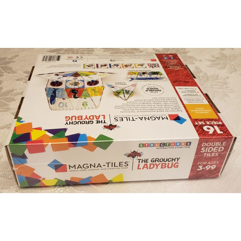Magna-Tiles -The Grouchy Lady Bug,16 Piece Set, World of Eric Carle,