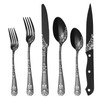 EUIRIO 48-Piece Black Silverware Set with Steak Knives, Black Flatware