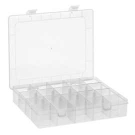 Ideen mit Herz Sorting Box for Small Parts, Storage Box, 20 Compartments of 4 x 4 cm, Total Size: 20.8 cm x 16.9 cm x 4 cm, Display Box, Assortment Box, Ideal Sorting Box for Crafts, Beads