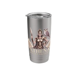 Athena Doesnt Ask Twice Warrior Goddess Mythology Design Stainless Steel Insulated Tumbler