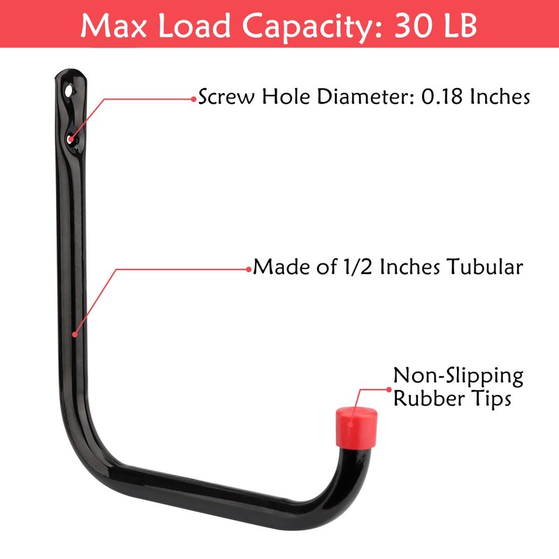 Garage Storage Ladder Hook, 12 Pack Heavy Duty Utility Hooks,