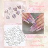 YAEISM 38PCS Heart Nail Charms 3D Pink Nail Gems 7