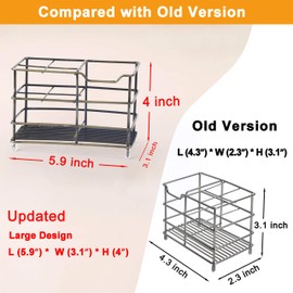 Dseap Toothbrush Holder, Electric Toothbrush Holder - Stainless Steel Tooth Brush Holder, Toothpaste Holder Organizer Stand Caddy for Bathroom, Bronze, Pack of 2