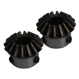 Yibuy 2PCS 45# Steel Bevel Gears 1.5 Module 16 Teeth 10mm Hole Dia 90 Degrees Tapered Bevel Gear Wheel