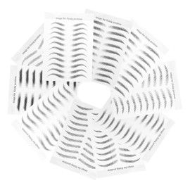 LALAFINA 10 Sheets Imitation Eco Eyebrow Sticker 4d Eyebrows Women Black Out Stickers Eyebrow Ladies Brow Sticker Eyebrow Grooming Stickers Eyebrow Shape Transfer Stickers 6d Tool