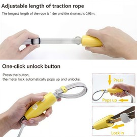 Hand Free Dog Leash Retractable Length 4-6 ft with Reflective Stripor for Medium&Small Dogs Comfortable ABS Handle and Sturdy Rope Woven from Polyeste&Nylon for Walking, Jogging and Running Your Dog