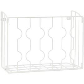 SimpleHouseware Wall Door Mount Kitchen Wrap Organizer Rack, White