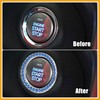 Partuto 2pcs Car Start Stop Ring Rhinestone Push Start Button