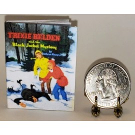 Lee Ann Borgia Miniature Books 1:6 SCALE MINIATURE BOOK THE BLACK JACKET MYSTERY  TRIXIE BELDEN PLAYSCALE