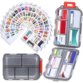 Pastillero De Viaje Con 189 Etiquetas Para Medicamentos, 10 Compartimentos, Pequeño Pastillero Compacto Y Portátil Para Avión, Coche, Bolso, Enfermera, Artículos Esenciales Para Vacaciones(G