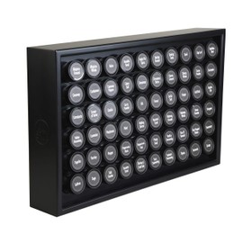 AllSpice Wood Spice Rack, Includes 60 4oz Jars- Matte Black