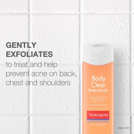 Neutrogena Body Clear Oil-Free Acne Body Scrub Skin Care, Salicylic Acid Acne Treatment for Acne-Prone Skin, 8.5 fl. Oz (Pack of 6)