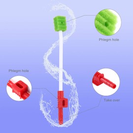30Pcs Suction Oral Swabs- Disposable Suction Tube for ICU Patients Oral Cleaning Swabs Home Care Suction Sponge Stick