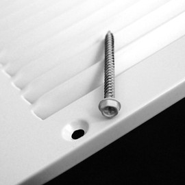 HVAC Premium 25" x 4" Return Air Grille - Sidewall and Ceiling - HVAC Vent Duct Cover Diffuser - [White] [Outer Dimensions: 26.75w X 5.75h]