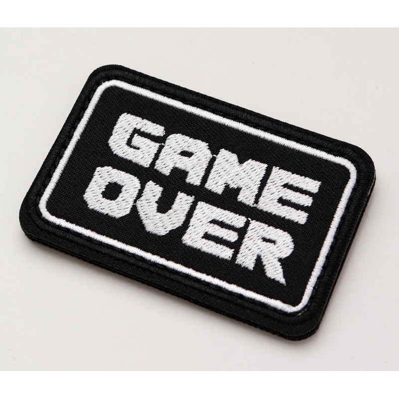 Game Over Patch, Velcro (Velcro/Velcro) Removable, Military Airsoft Game-Based Funny