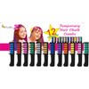 Perellier 12 temporary Hair Chalks for Kids and Adults (12