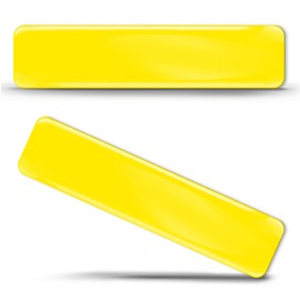 SkinoEu 2 x Aufkleber 3D Gel Silikon Stickers Autoaufkleber Auto Motorrad Fahrrad Helm Laptop Abzeichen Gelb SP 4 Y
