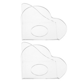 VICASKY Nail Art Palette Set Acrylic Heart Mixing Tray Display Board Nail Salon Supplies 2 Pieces