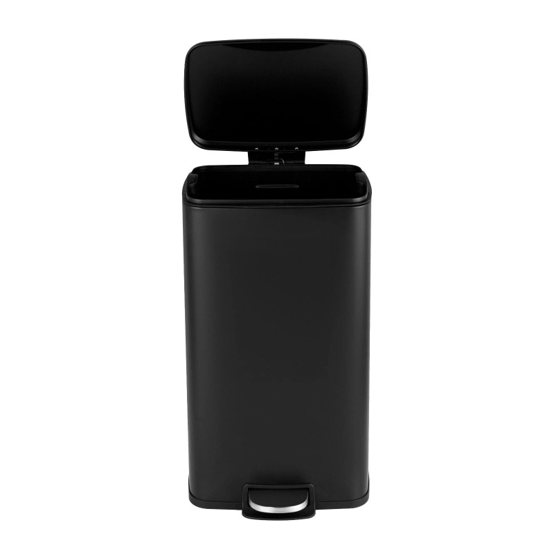MEGACASA 8 Gal./30 Liter Rectangular Matt Black step-on Trash Can