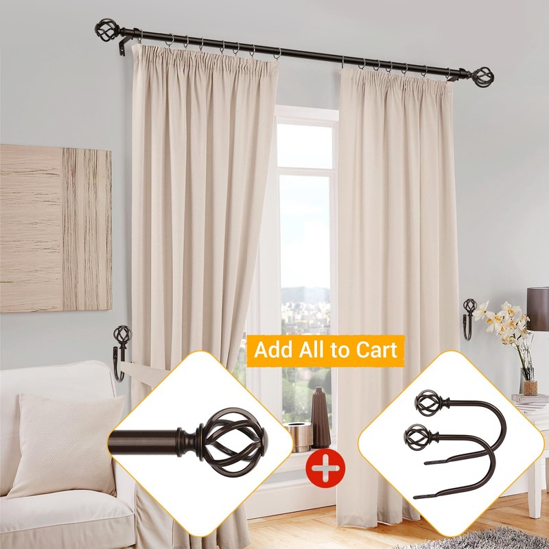 2 Pack Bronze Curtain Holdbacks, USFOOK Decorative Window Drapery Tiebacks