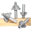 Akylin 4Pcs Wavy Edge Molding Router Bits,1/2" Shank,3/4",7/8",1-1/8",1-1/4" Cutting Height
