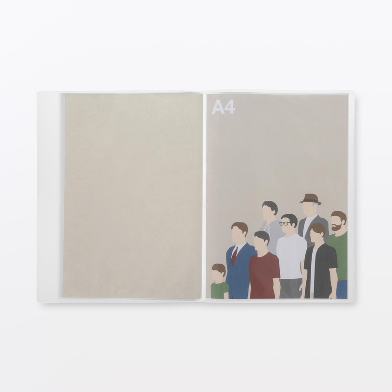 MUJI 38701422 Polypropylene Slim Clear Holder for Portability, A4, 20