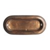 Antique 3.125 in. Brass Oblong Window Recessed Sash Lift