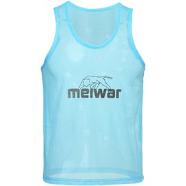 meiwar Training Bibs, Set of 10 Marked Bibs, Football Bibs, Sizes for Seniors, Juniors and Women, blue, xl
