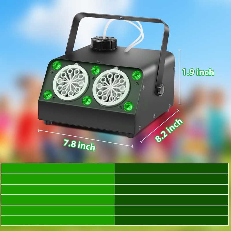 Yunova LED Bubble Machine with Remote Control, 50,000 Bubbles Per