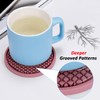 ME.FAN Silicone Coasters [6 Pack] Thickened Drink Coasters with Holder