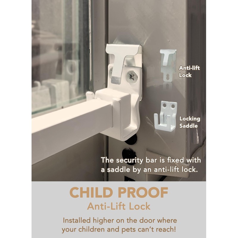 Greatim GT-DB005 Home Security Window Lock, Egress Window Lock, Childproof,