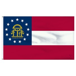 3x5 State of Georgia Flag 3'x5' Banner Super Polyester 100D Grommets premium