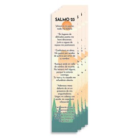 Spanish Christian 8X2in. Bookmark with Bible Verse (Psalm 23) | Marcapaginas 8X2in. en Español con el Salmo 23 (Pack of 4)