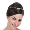 Flexible Elegant Vine Design Headband Tiara - Silver Plated Clear