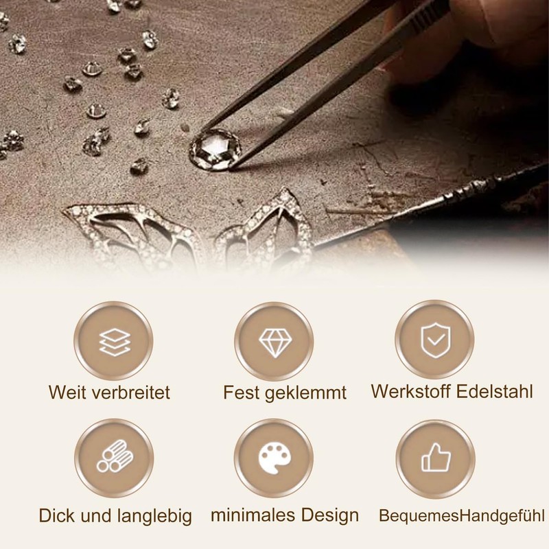 Wjelet Set of 2 Tweezers Set, Stainless Steel Curved Tweezers