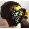 Handmade Happy Birthday Multi Color on Black Party Scrunchie Hair