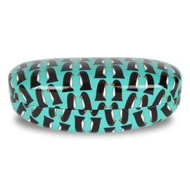LAGO TERRA Penguin Print Hard Shell Sunglasses Case -Large
