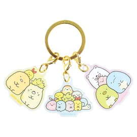 Tees Factory Sumikko Gurashi 3 Charm Key Chain, Standard, H1.8 x W1.4 x D 0.1 inches (46 x 37 x 3 mm), SG-5546338ST