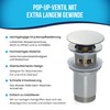 Drain Fitting for Sinks with and without Overflow, Click-Clack Valve