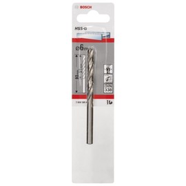 Bosch Professional 1x Metal drill bits HSS-G DIN 338 (for metal, Ø 6 x 57 x 93 mm, Accessory Drill Driver)